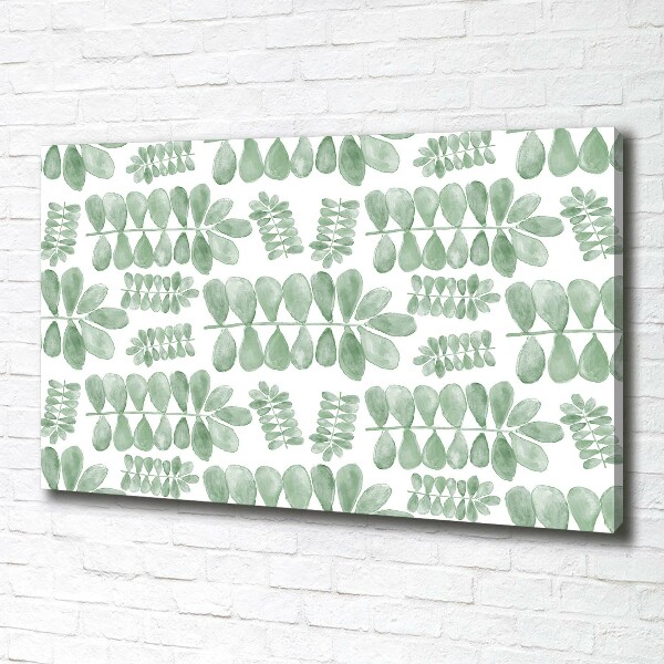 Canvas wall art Green leaves