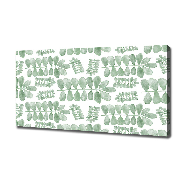 Canvas wall art Green leaves