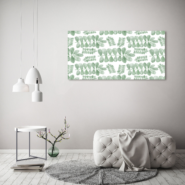 Canvas wall art Green leaves