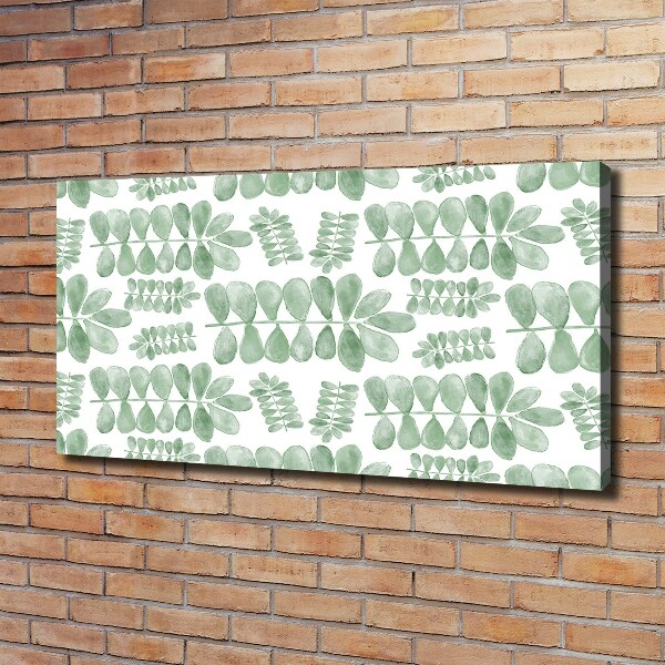 Canvas wall art Green leaves