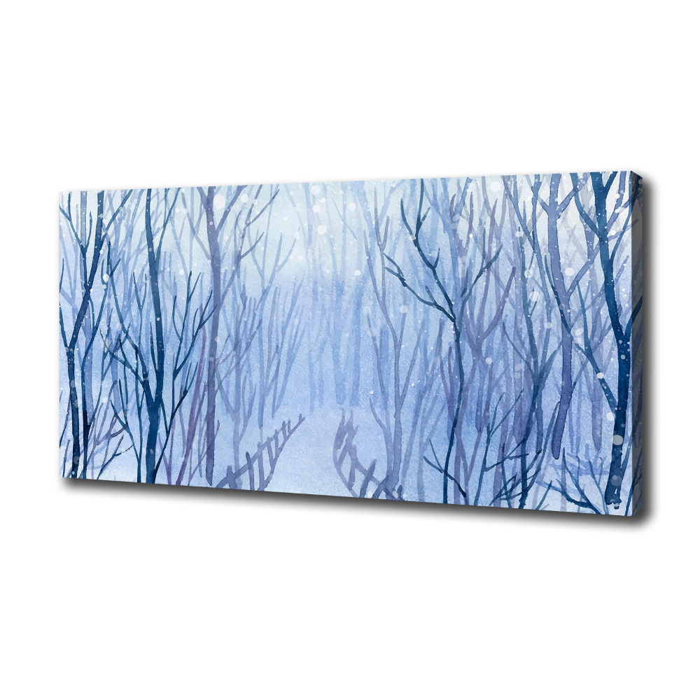 Canvas wall art Forest in winter