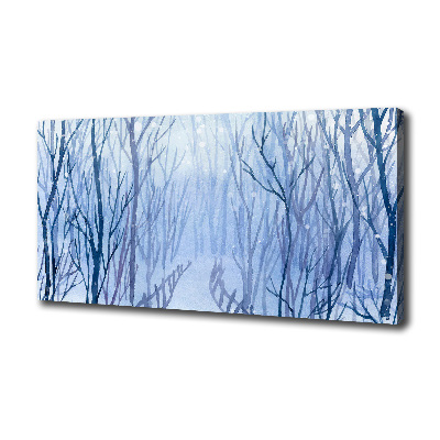 Canvas wall art Forest in winter