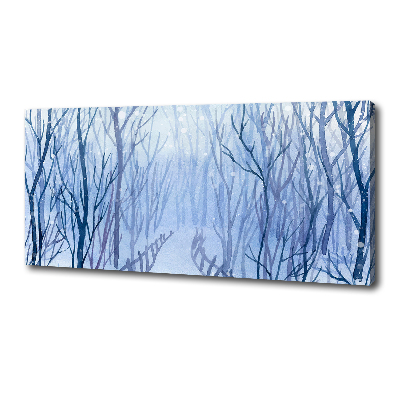 Canvas wall art Forest in winter