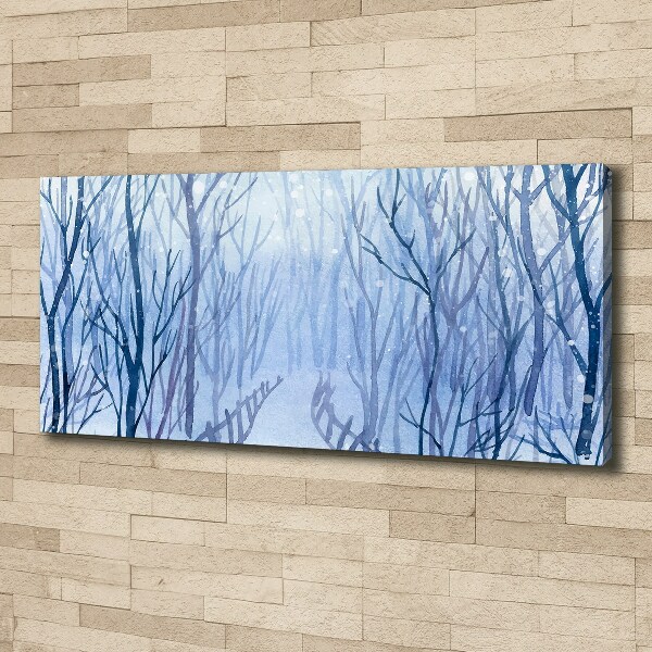 Canvas wall art Forest in winter