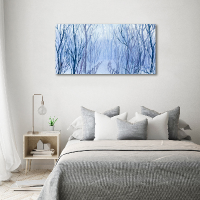 Canvas wall art Forest in winter