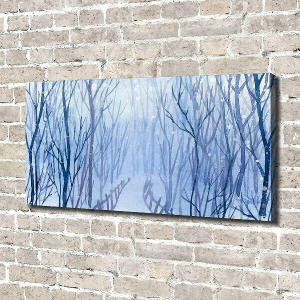 Canvas wall art Forest in winter