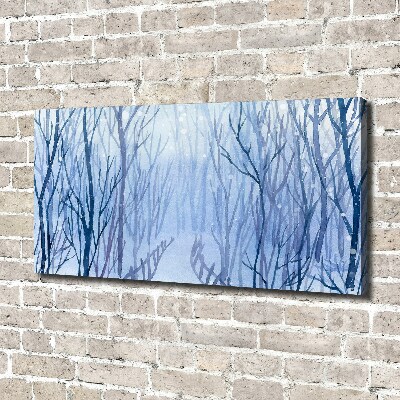 Canvas wall art Forest in winter