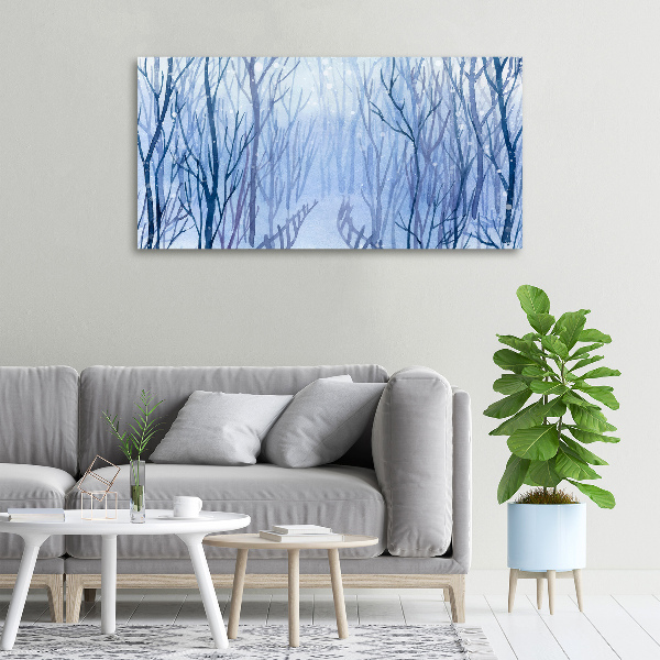 Canvas wall art Forest in winter