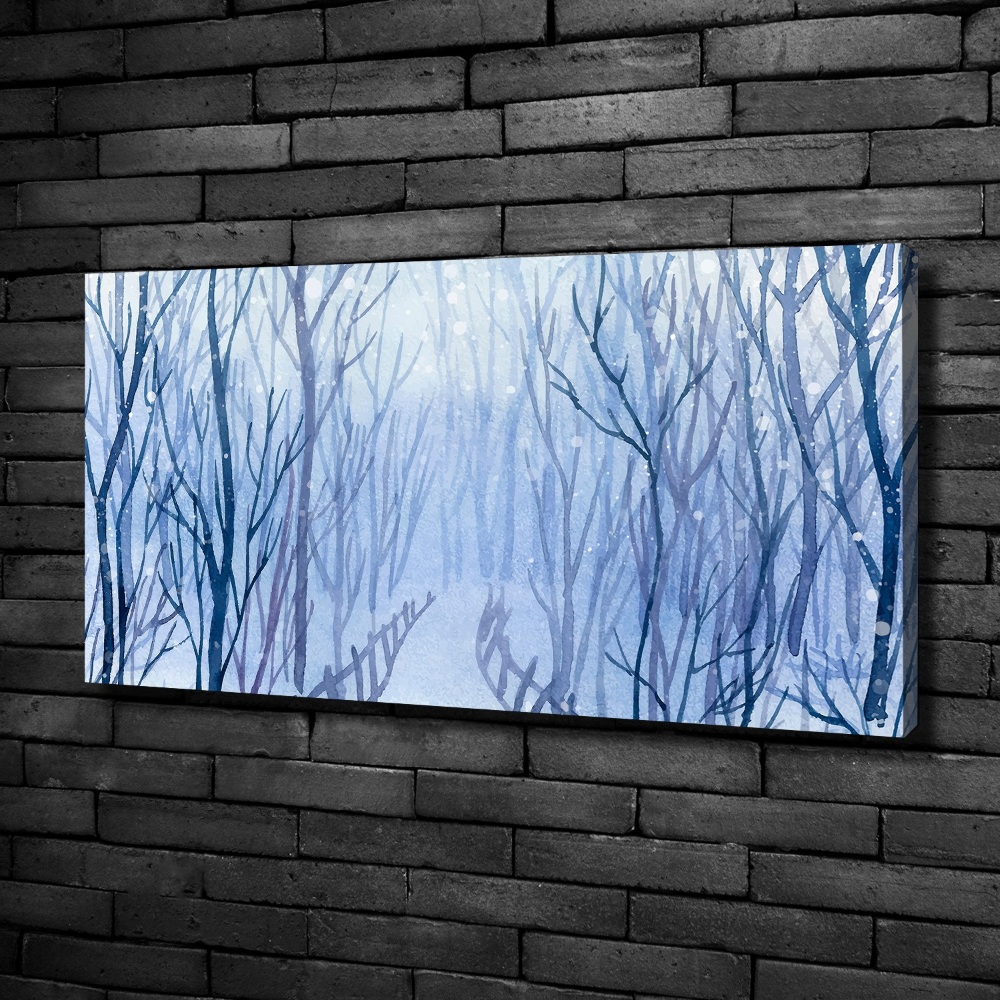 Canvas wall art Forest in winter