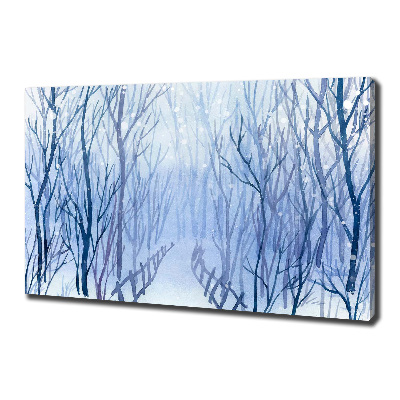 Canvas wall art Forest in winter