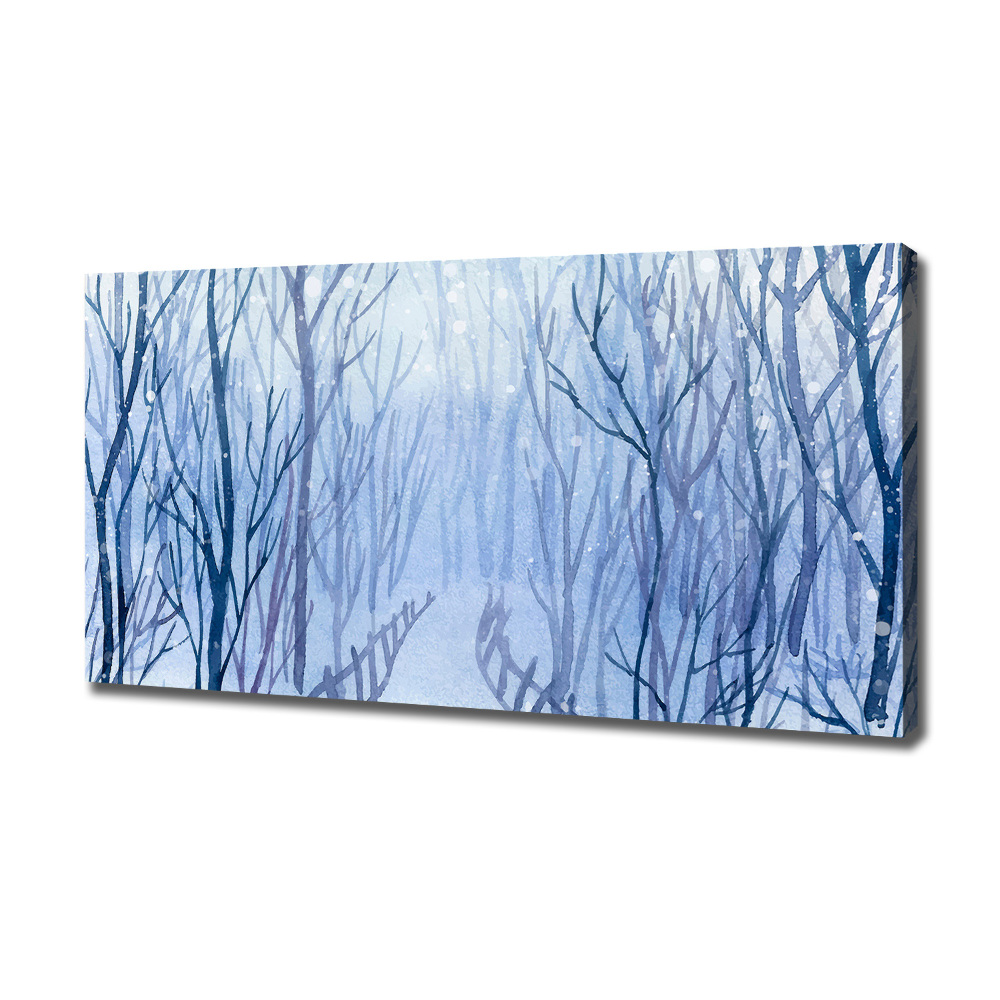 Canvas wall art Forest in winter