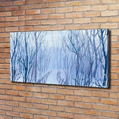 Canvas wall art Forest in winter