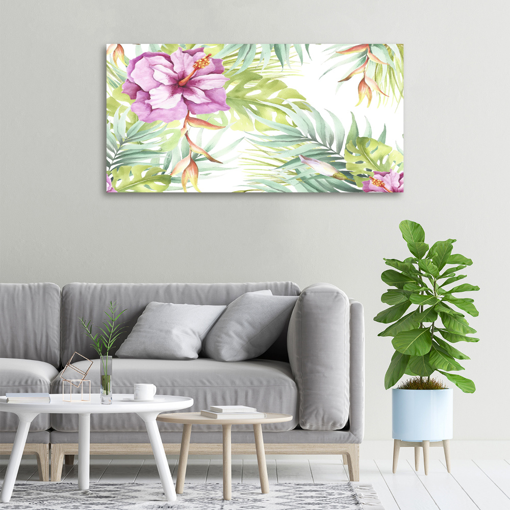 Canvas wall art Hawaiian flowers