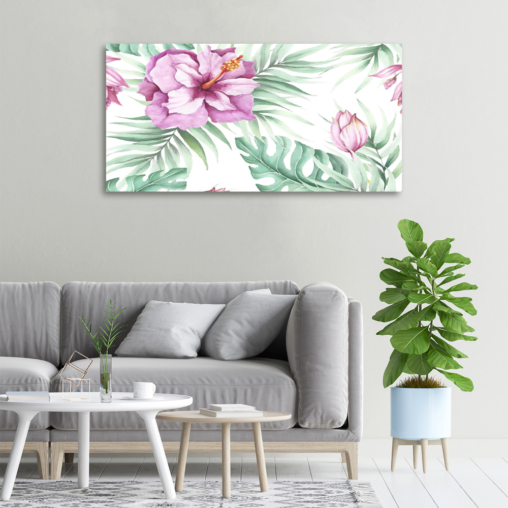 Canvas wall art Hawaiian flowers