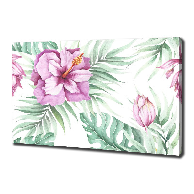 Canvas wall art Hawaiian flowers