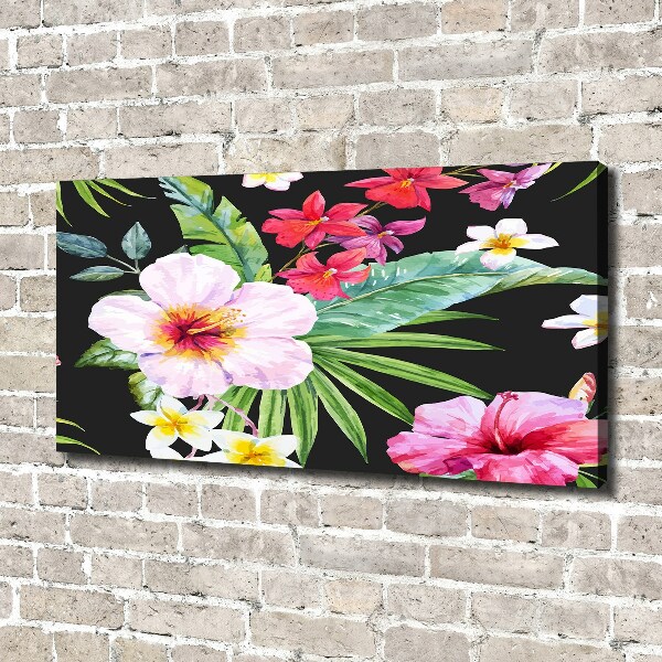 Canvas wall art Hawaiian flowers