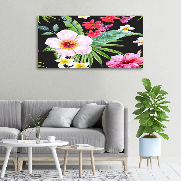 Canvas wall art Hawaiian flowers