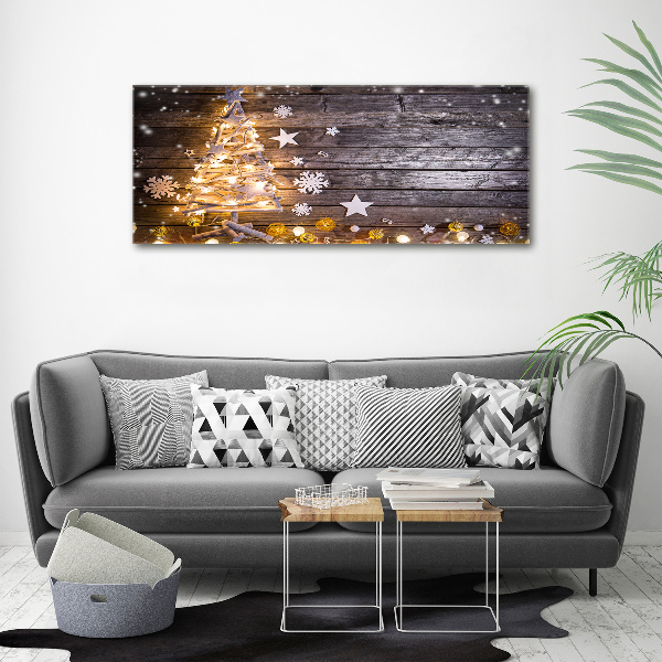 Canvas wall art Illuminated Christmas tree