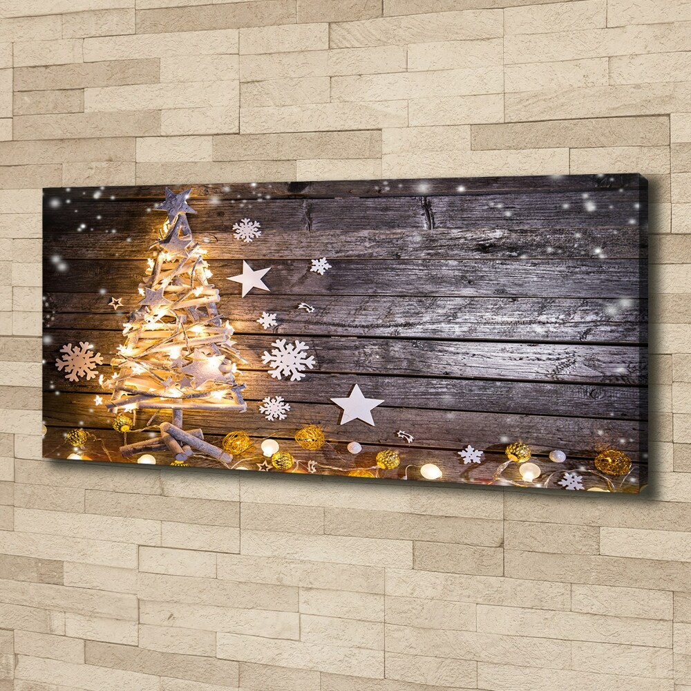 Canvas wall art Illuminated Christmas tree