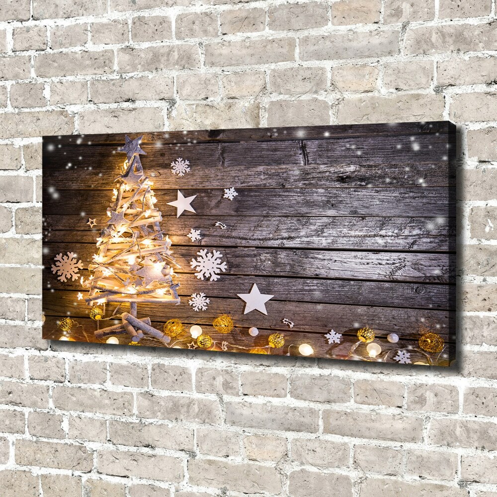 Canvas wall art Illuminated Christmas tree