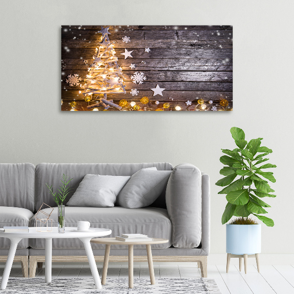 Canvas wall art Illuminated Christmas tree