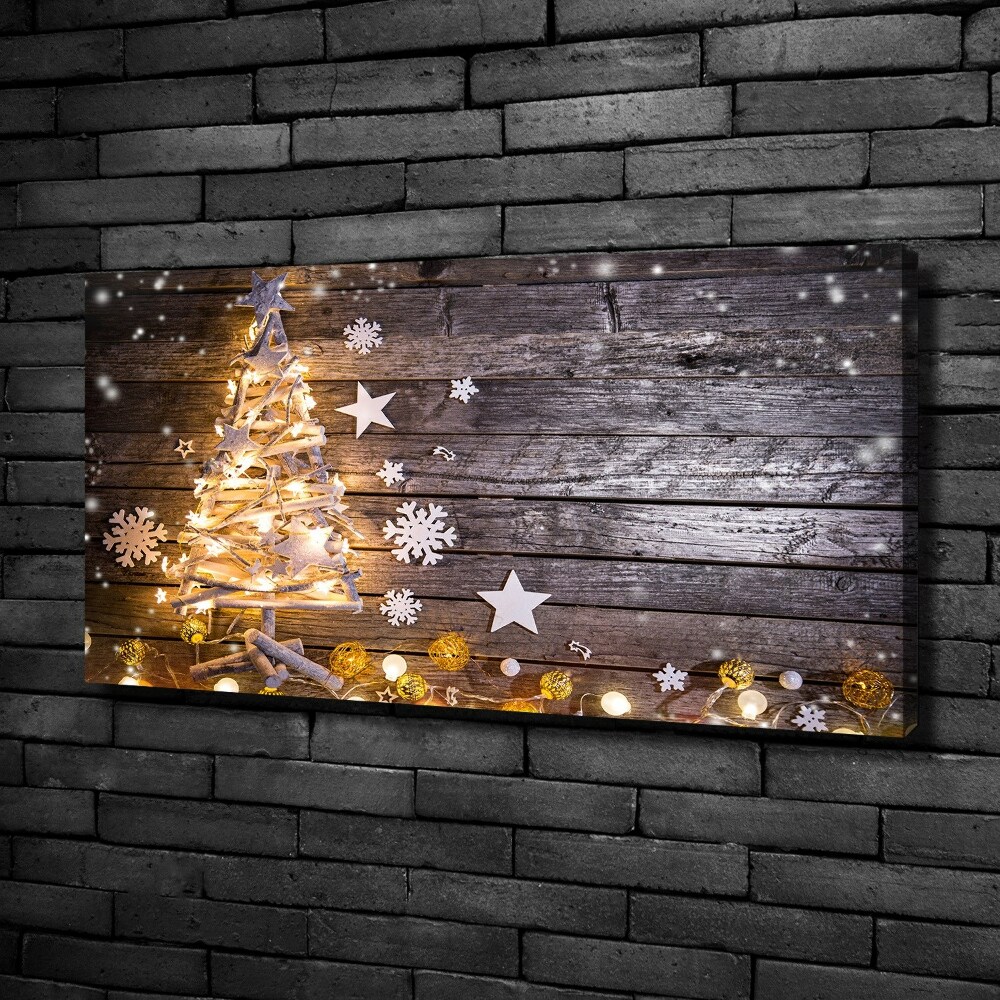 Canvas wall art Illuminated Christmas tree