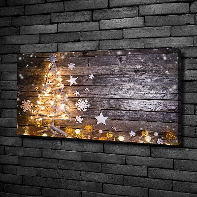 Canvas wall art Illuminated Christmas tree