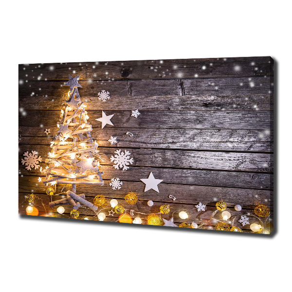 Canvas wall art Illuminated Christmas tree