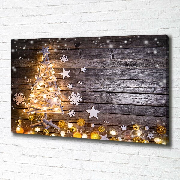 Canvas wall art Illuminated Christmas tree