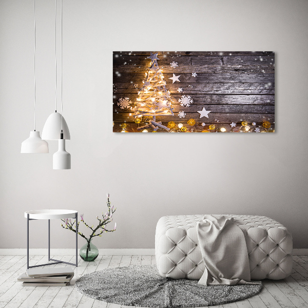 Canvas wall art Illuminated Christmas tree