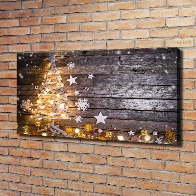 Canvas wall art Illuminated Christmas tree