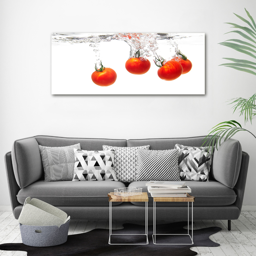 Canvas wall art Tomatoes under water