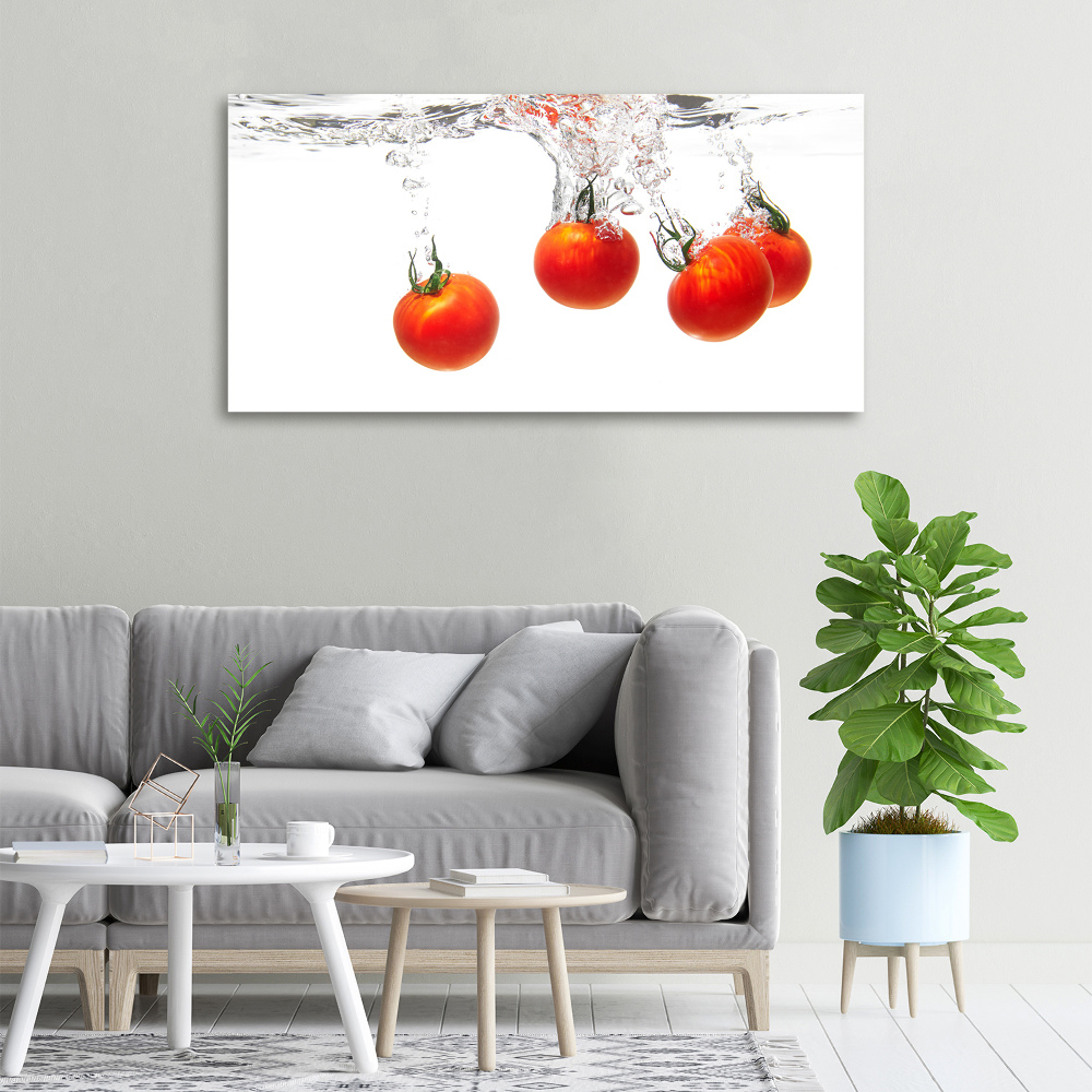 Canvas wall art Tomatoes under water