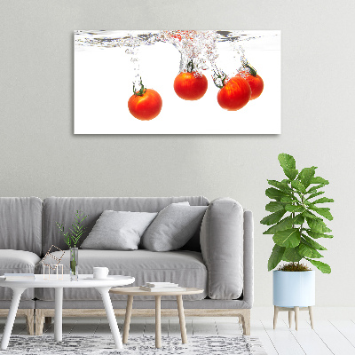 Canvas wall art Tomatoes under water