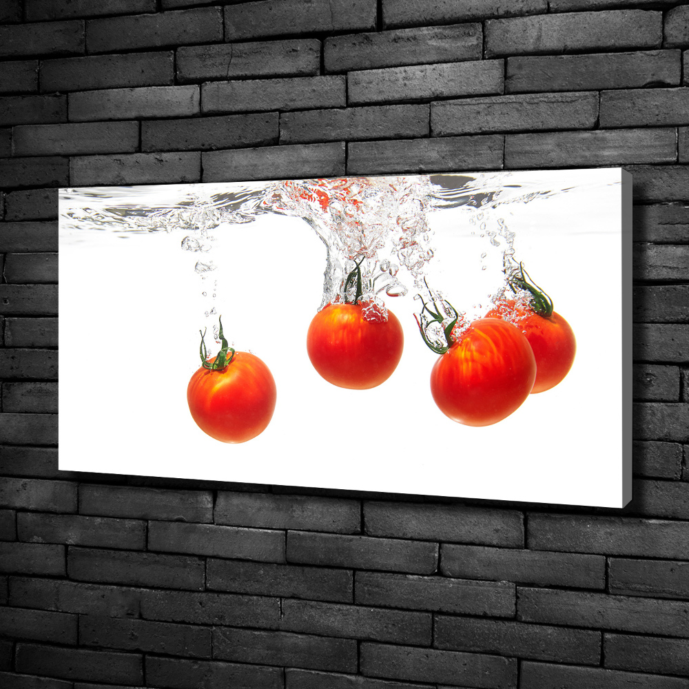 Canvas wall art Tomatoes under water