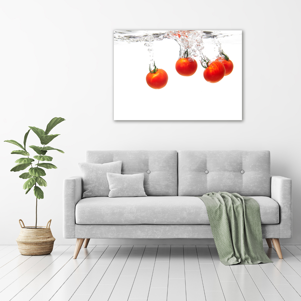 Canvas wall art Tomatoes under water