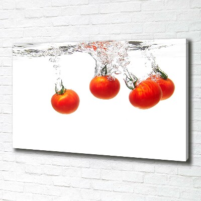 Canvas wall art Tomatoes under water