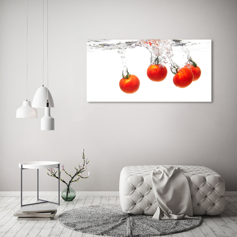 Canvas wall art Tomatoes under water