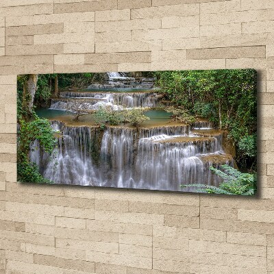 Canvas wall art Waterfall in the forest