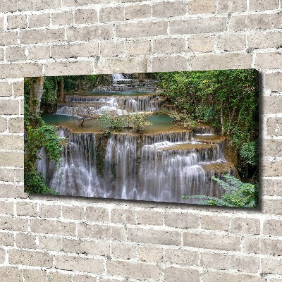 Canvas wall art Waterfall in the forest