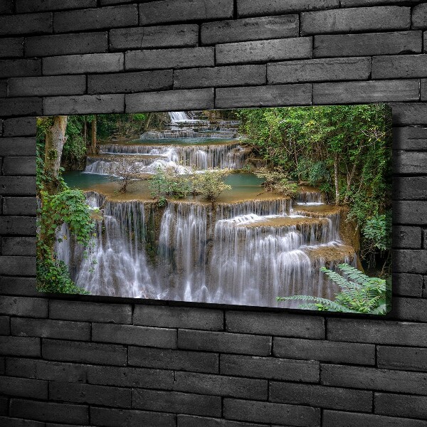 Canvas wall art Waterfall in the forest