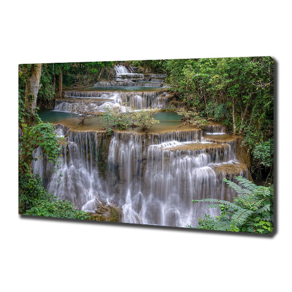 Canvas wall art Waterfall in the forest