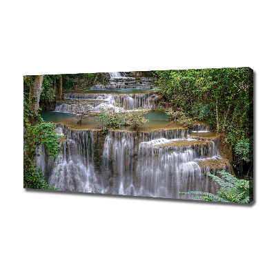 Canvas wall art Waterfall in the forest