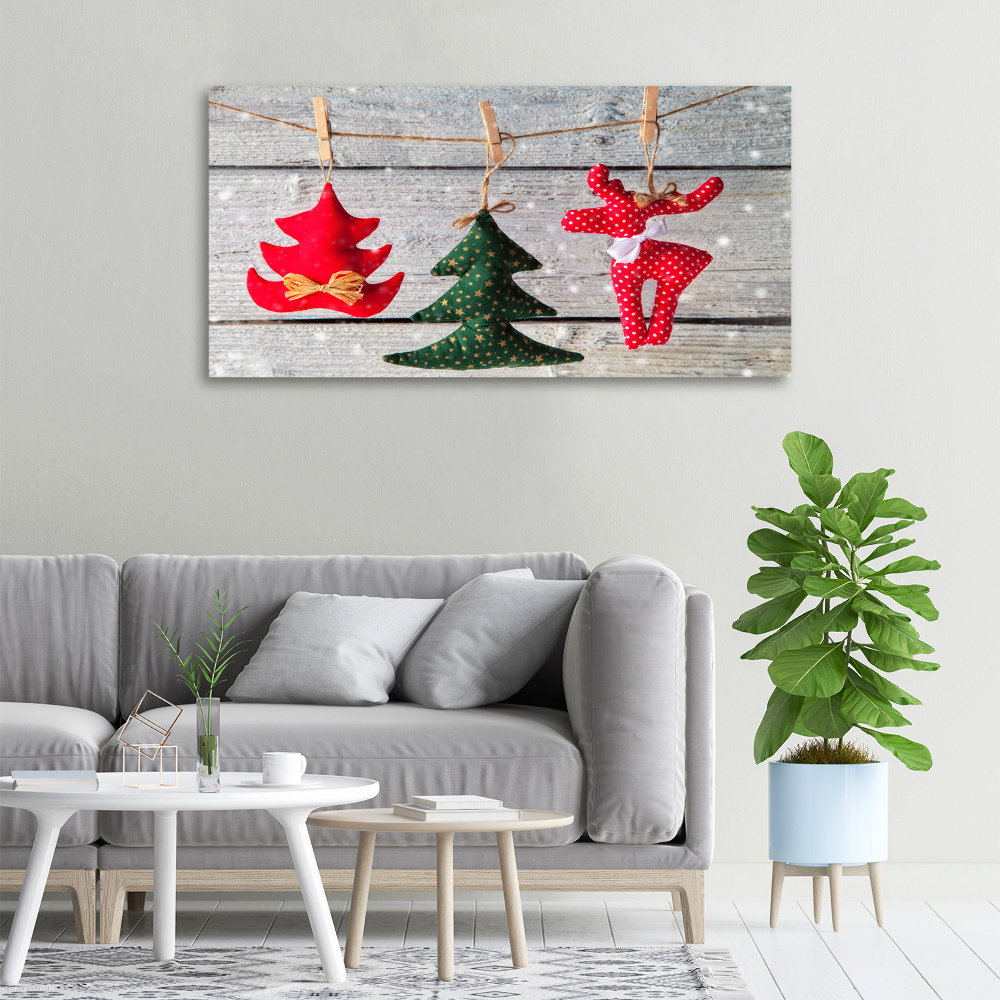 Canvas wall art Decorations on a string