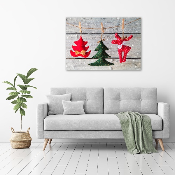 Canvas wall art Decorations on a string