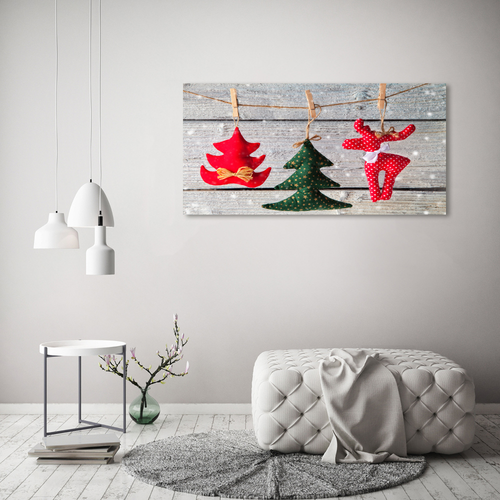 Canvas wall art Decorations on a string