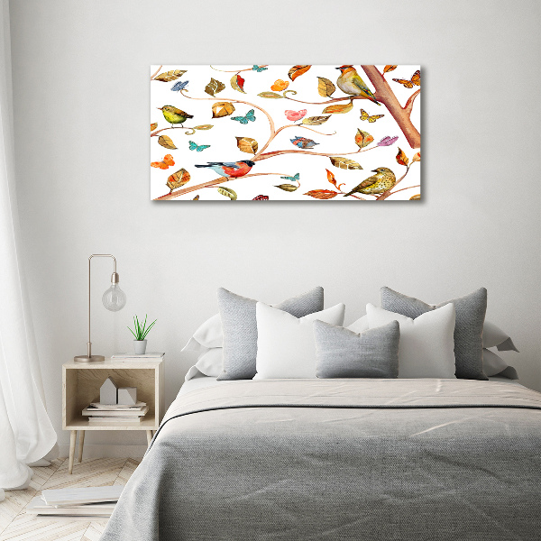 Canvas wall art Birds and butterflies