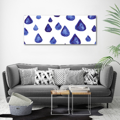 Canvas wall art Blue drops