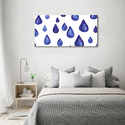 Canvas wall art Blue drops