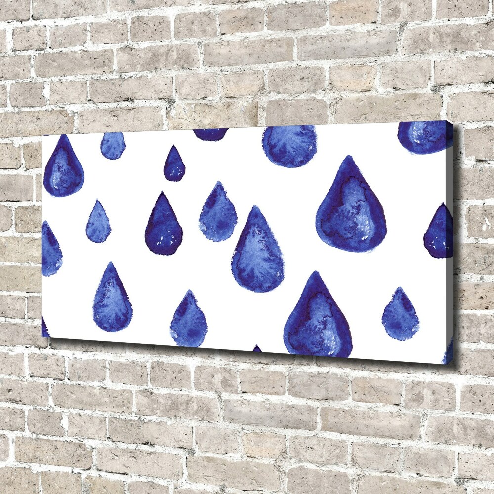 Canvas wall art Blue drops